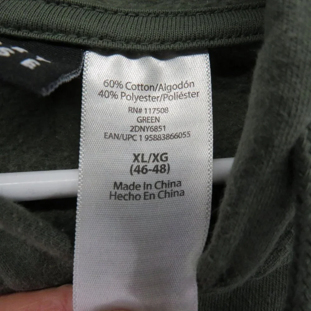 Disney Hoodie Mens Size Extra Large Mickey Mouse Logo Green Graphic‎ Sweater